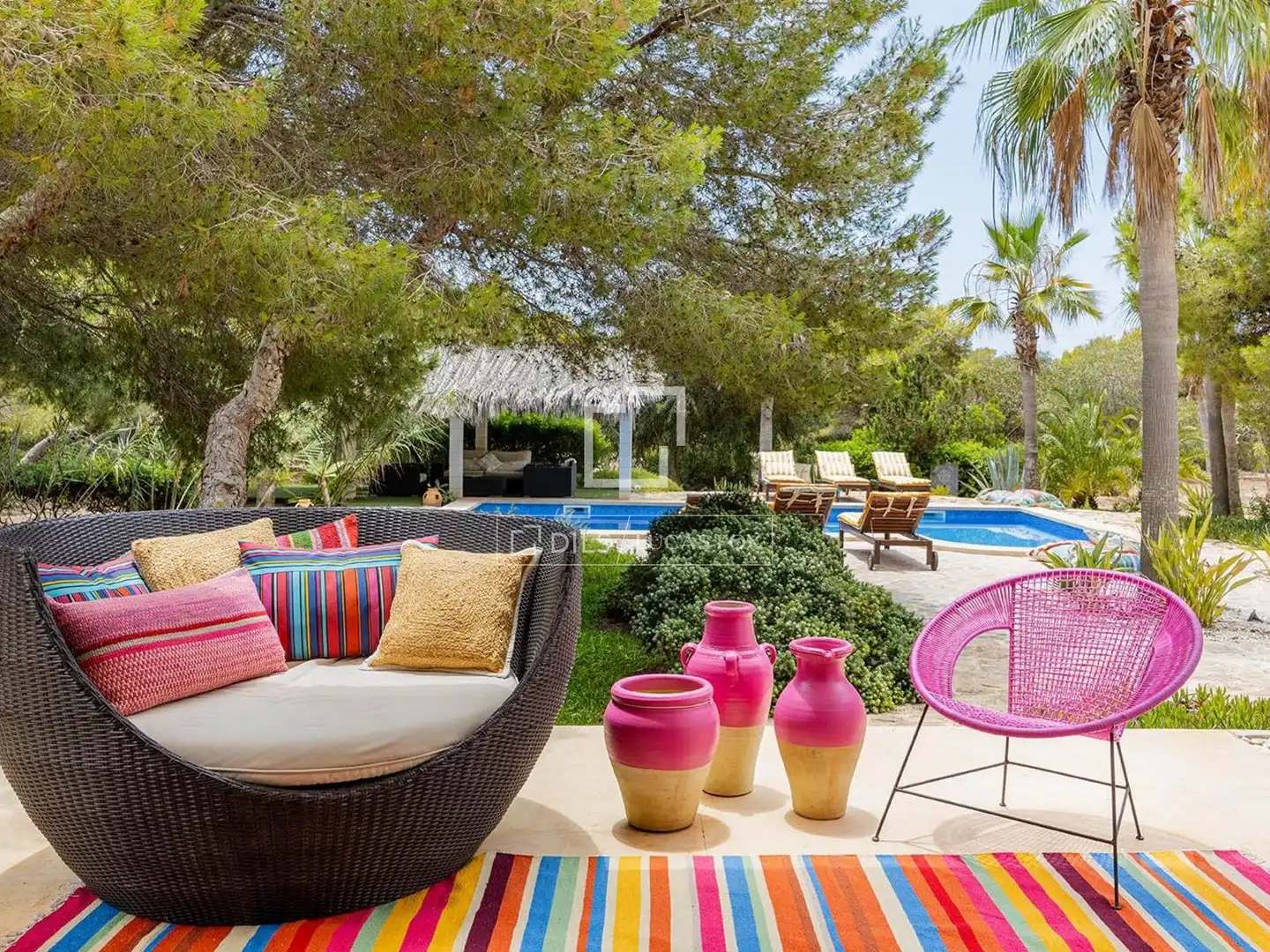 Terraza de Casa o chalet de alquiler en Formentera con Aire acondicionado, Jardín privado y Terraza