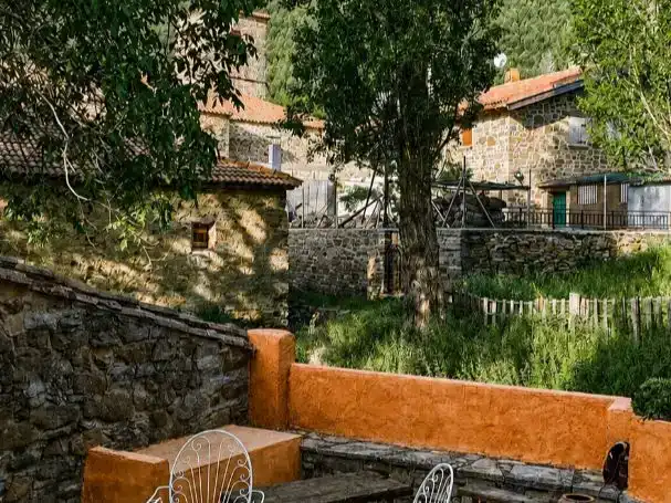 Vista exterior de Casa o xalet en venda en Villar del Río amb Jardí privat, Parquet i Moblat