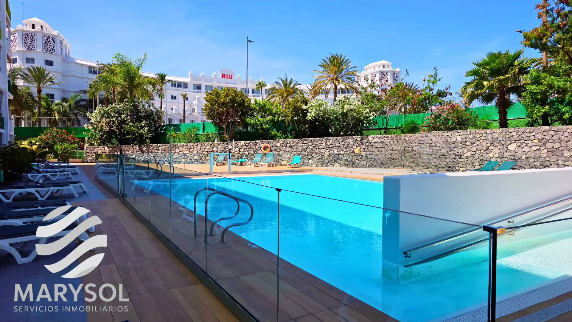 Schwimmbecken von Wohnungen zur Miete in San Bartolomé de Tirajana mit Klimaanlage, Terrasse und Möbliert