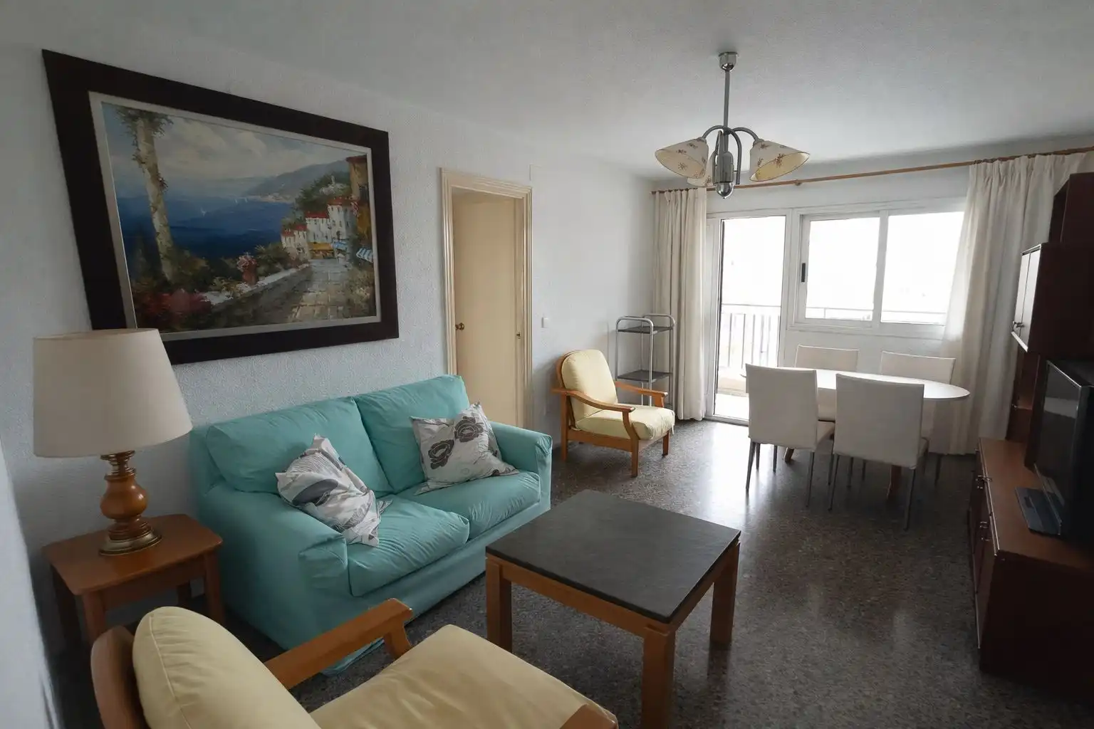 Sala d'estar de Pis en venda en Murcia amb Traster, Moblat i Balcó