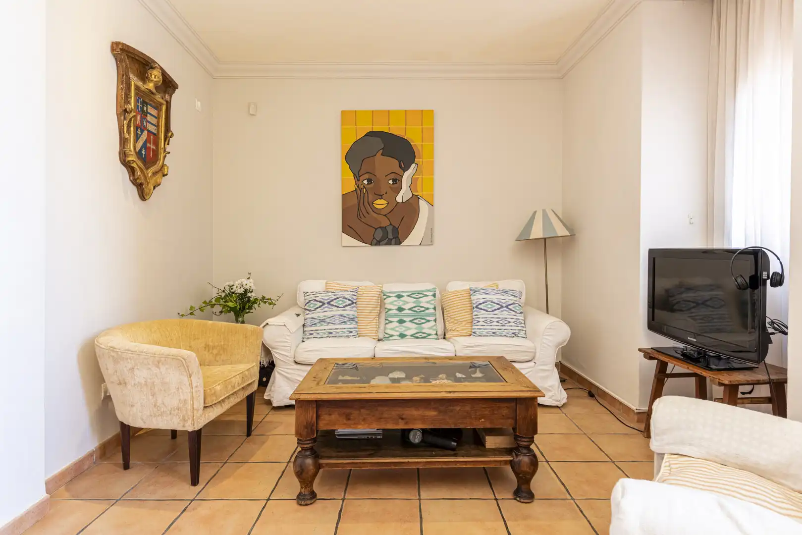 Wohnzimmer von Dachboden zum Verkauf in Estepona mit Abstellraum, Schwimmbad und Whirlpool