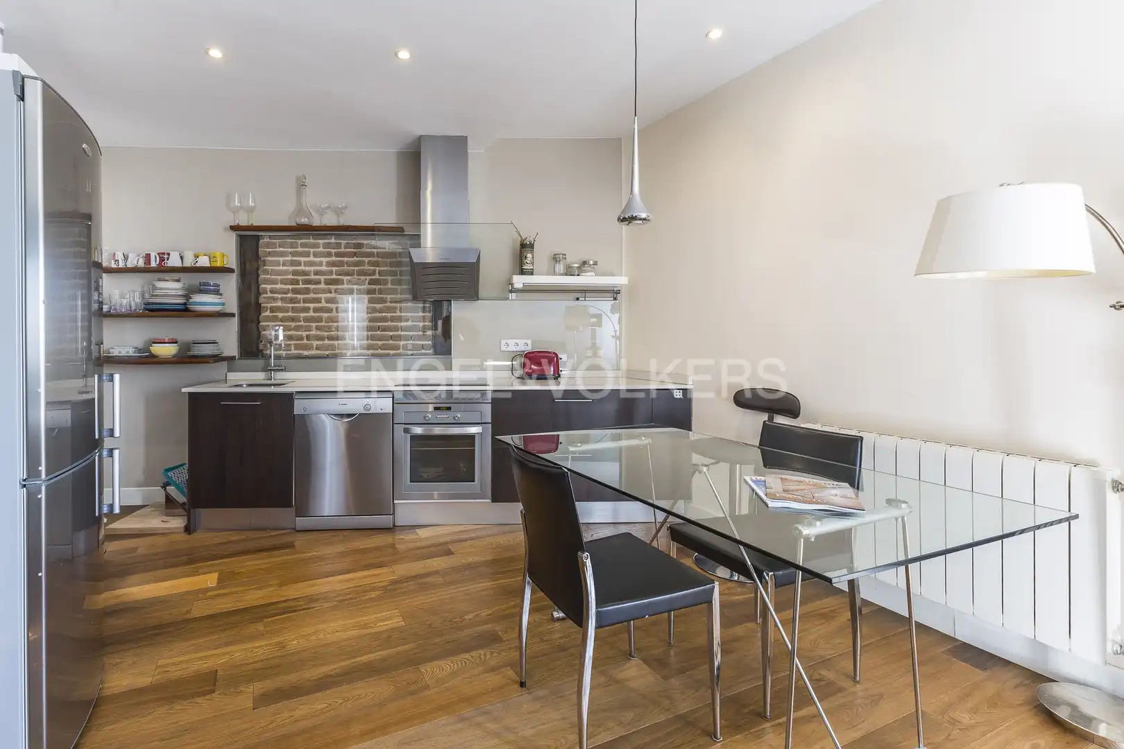Kitchen of Flat for rent in Madrid  with Air Conditioner and Heating