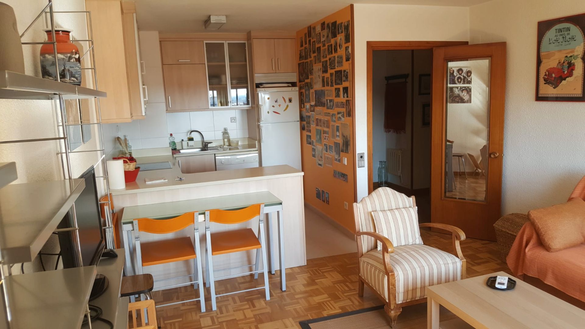 Cuina de Apartament de lloguer en  Zaragoza Capital amb Aire condicionat, Calefacció i Parquet