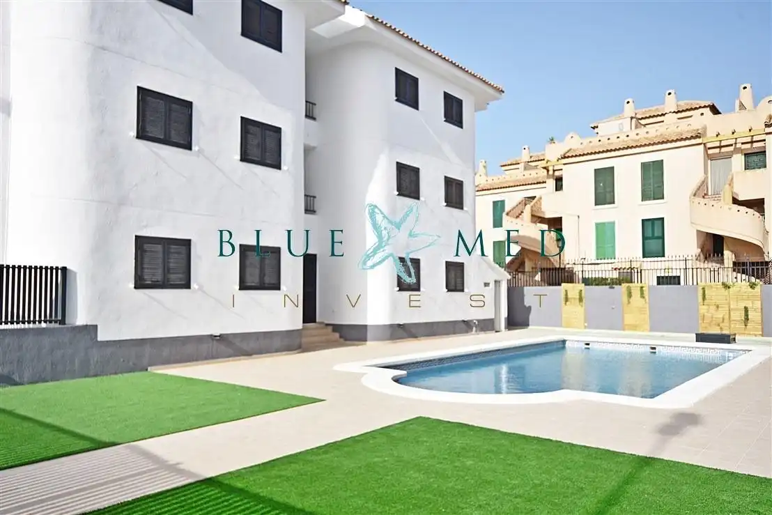 Piscina de Apartamento en venta en Mazarrón con Jardín privado, Terraza y Piscina comunitaria