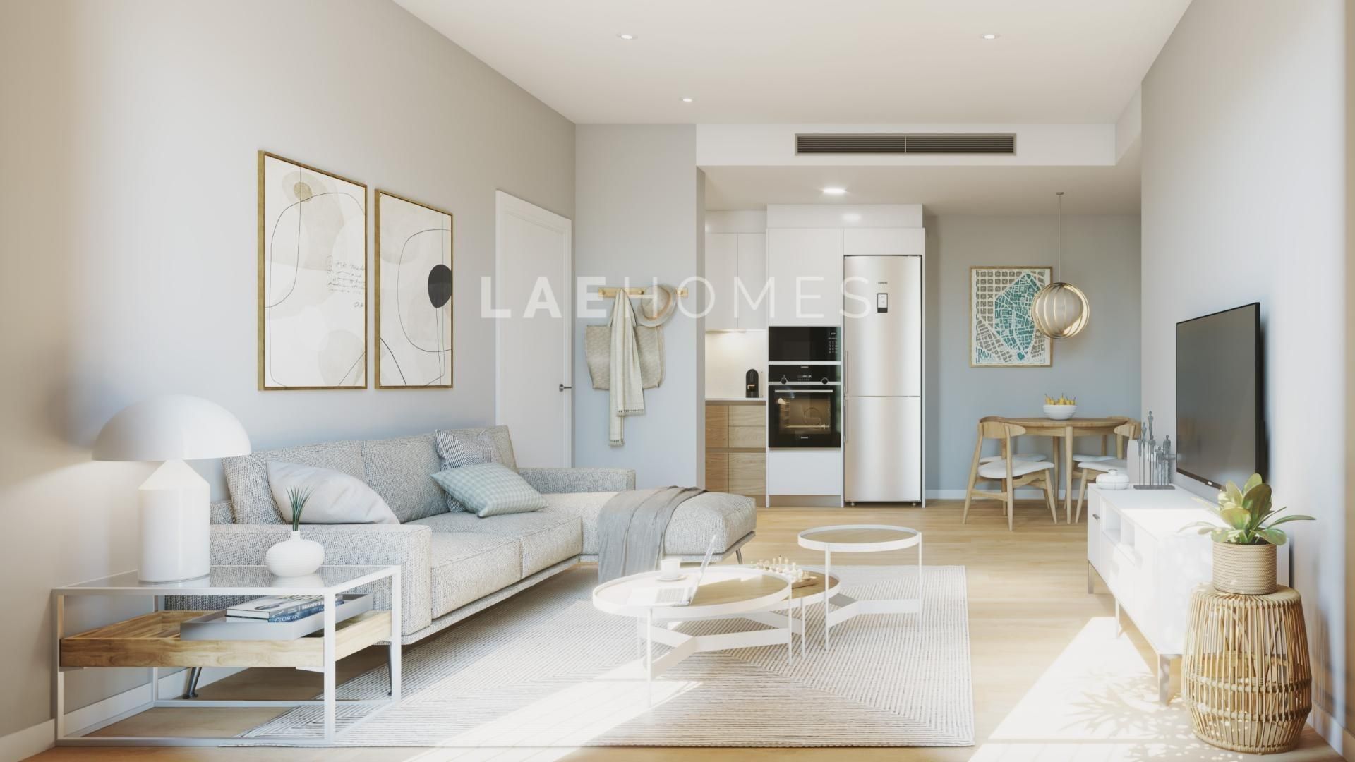 Sala de estar de Piso en venta en Badalona con Aire acondicionado, Terraza y Balcón