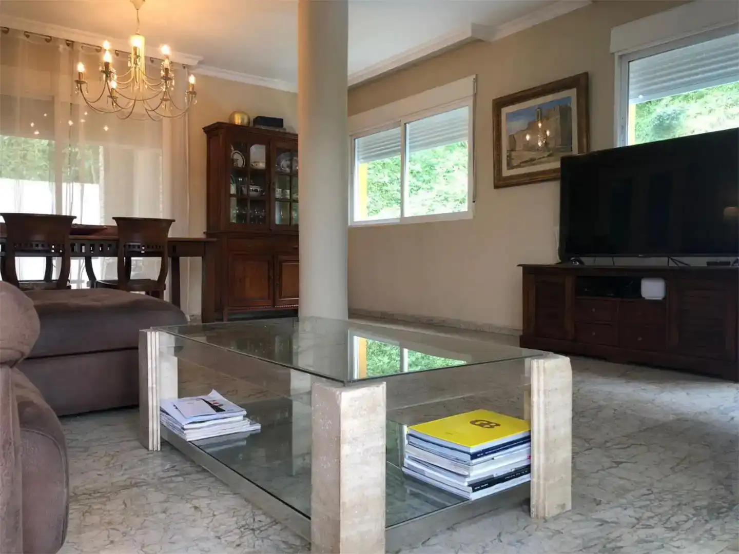 Wohnzimmer von Einfamilien-Reihenhaus zur Miete in Almuñécar mit Schwimmbad