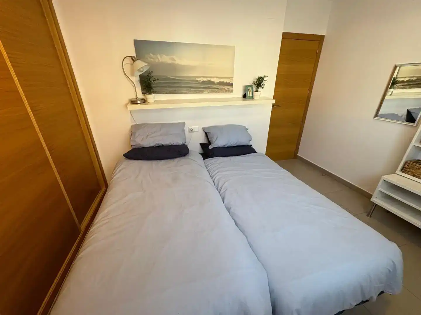 Dormitori de Apartament de lloguer en Torre-Pacheco amb Aire condicionat, Jardí privat i Moblat