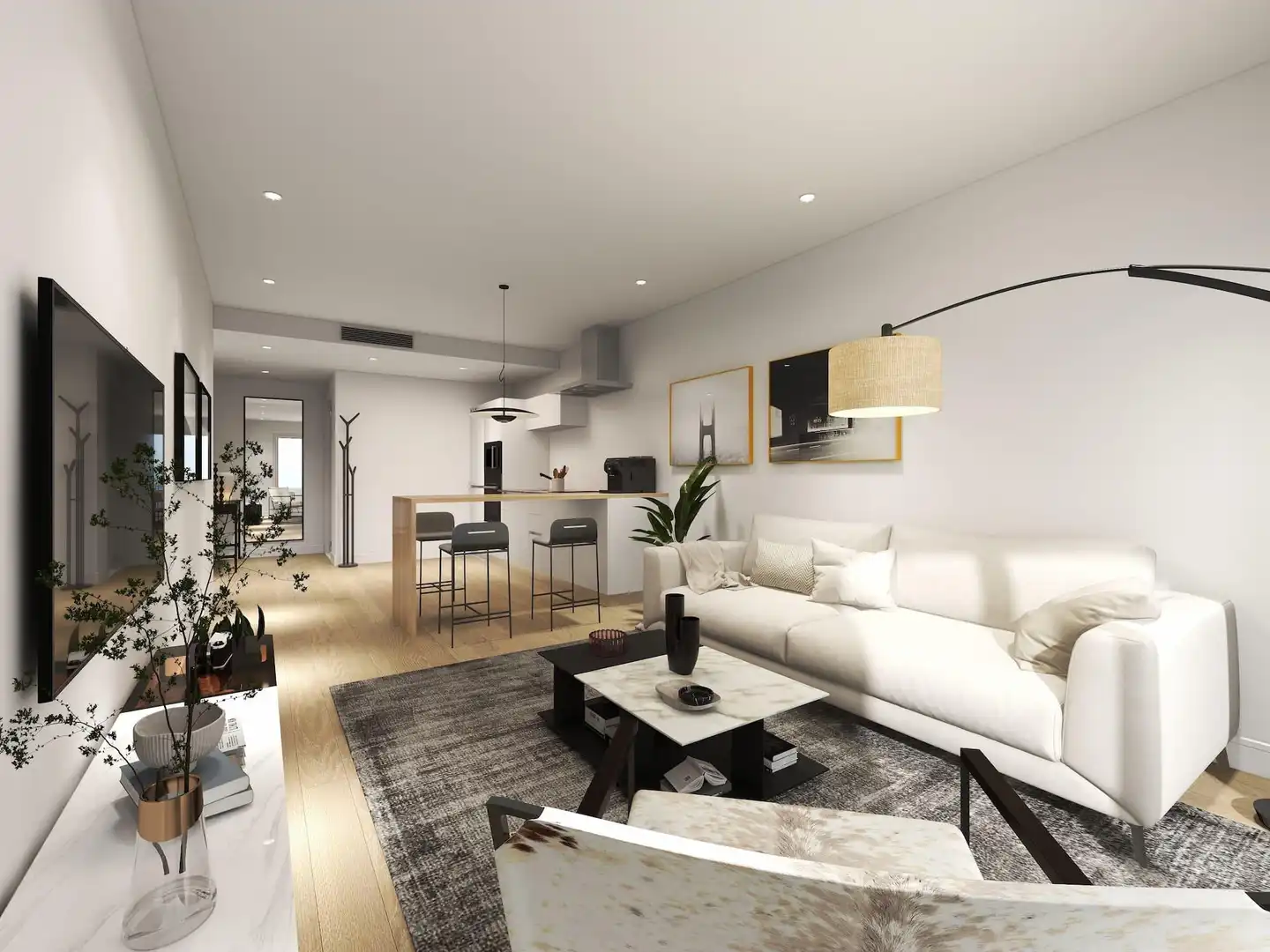 Sala de estar de Apartamento en venta en Mijas con Aire acondicionado, Calefacción y Terraza