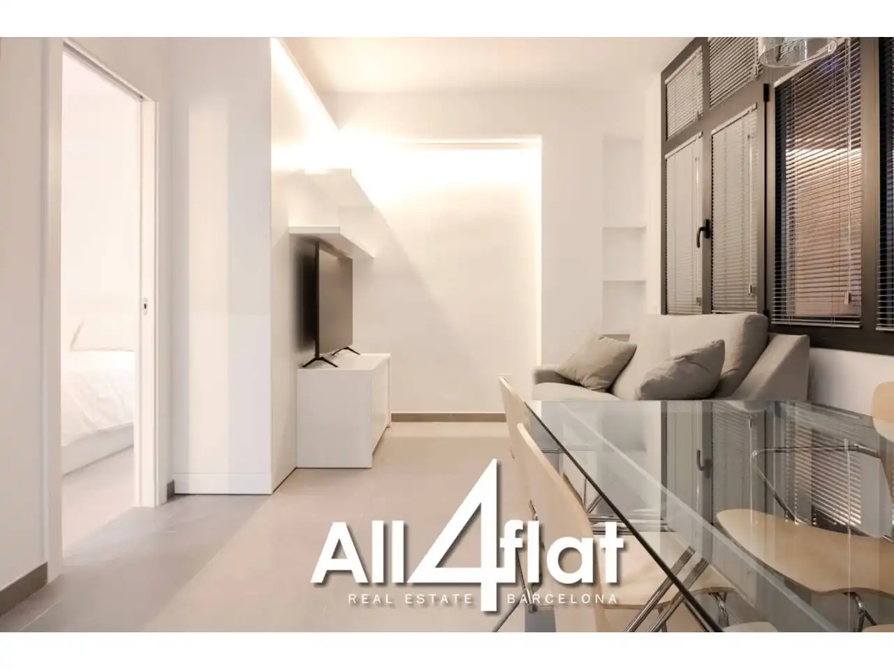 Wohnzimmer von Wohnung zur Miete in Barcelona mit Klimaanlage, Heizung und Möbliert