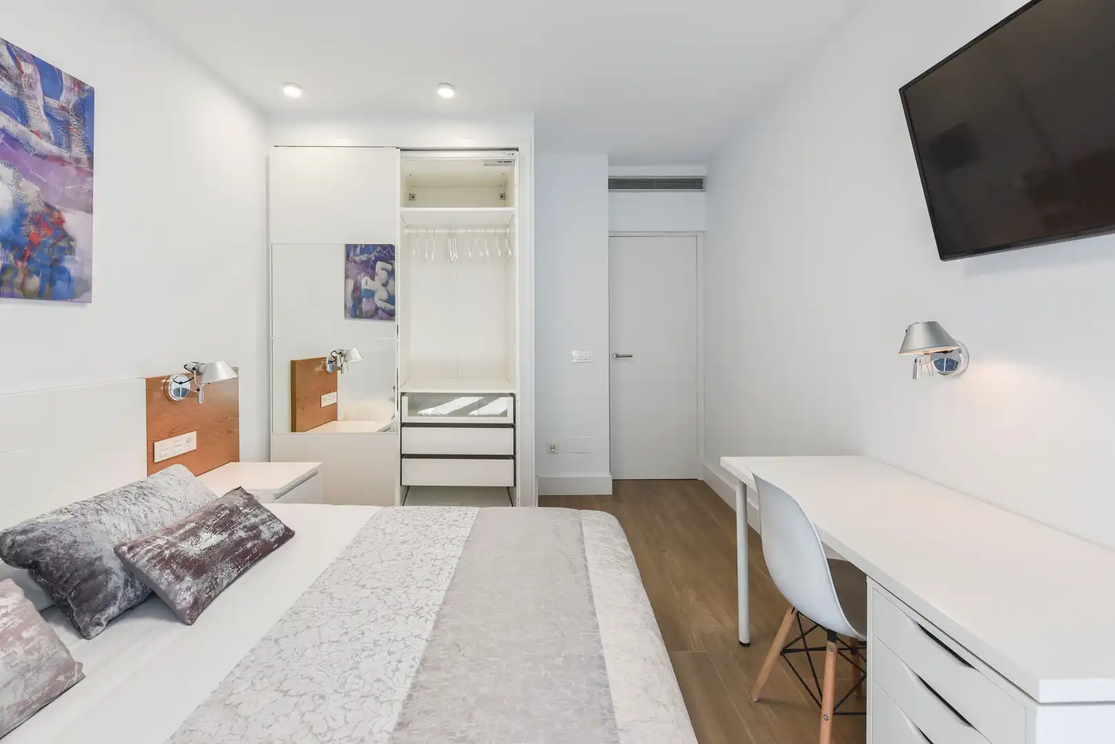 Schlafzimmer von Wohnung zur Miete in Fuengirola mit Klimaanlage, Heizung und Privatgarten