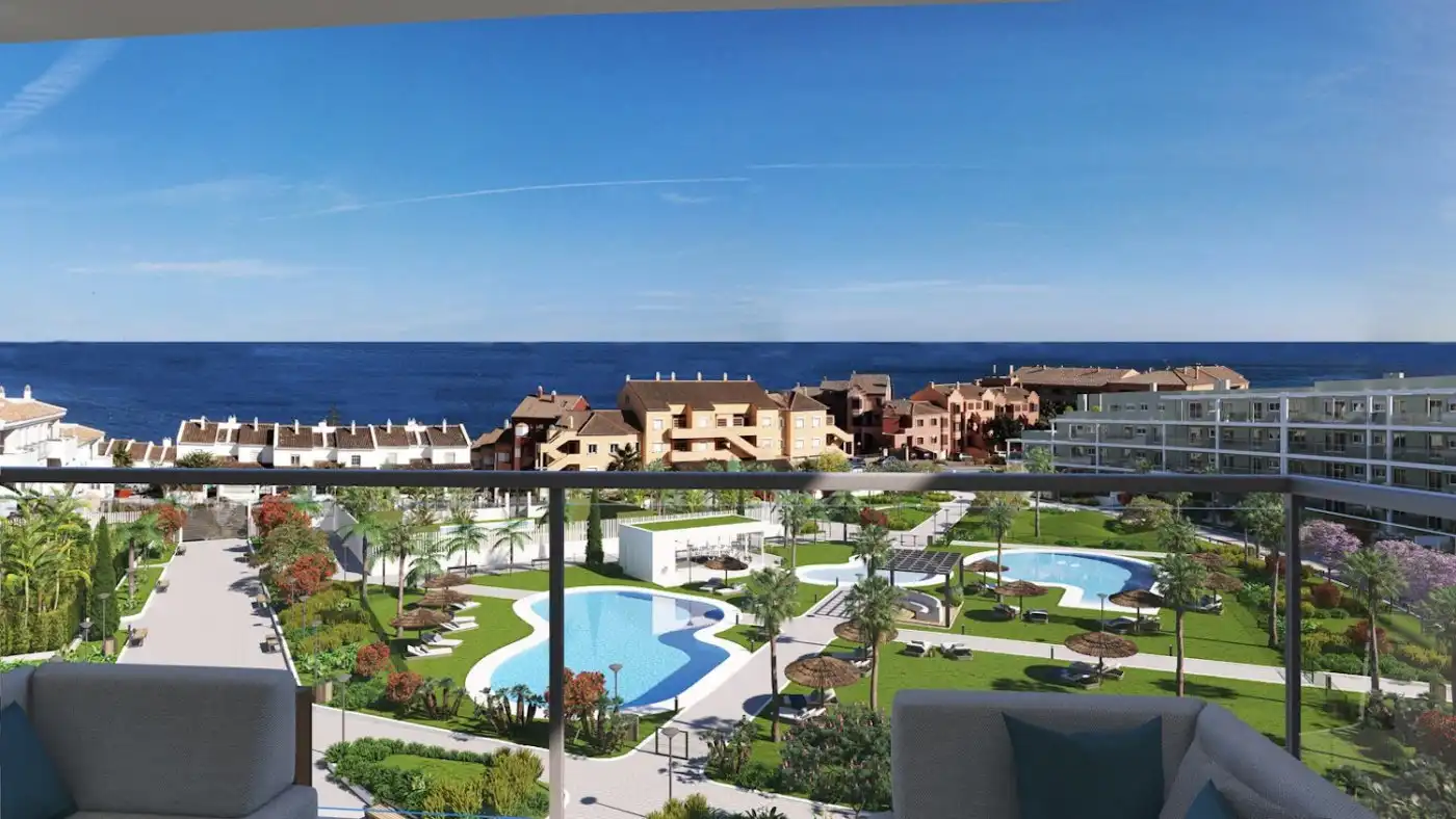 Vista exterior de Apartamento en venta en Manilva con Terraza, Trastero y Piscina comunitaria