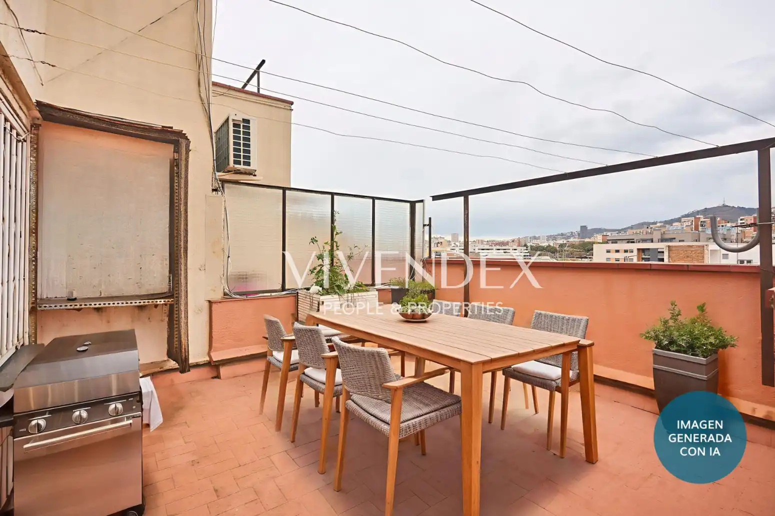 Terraza de Ático en venta en L'Hospitalet de Llobregat con Aire acondicionado, Calefacción y Terraza