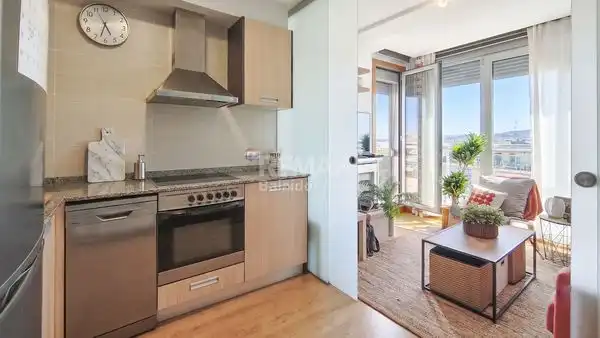 Cuina de Apartament en venda en Baiona amb Calefacció, Parquet i Terrassa