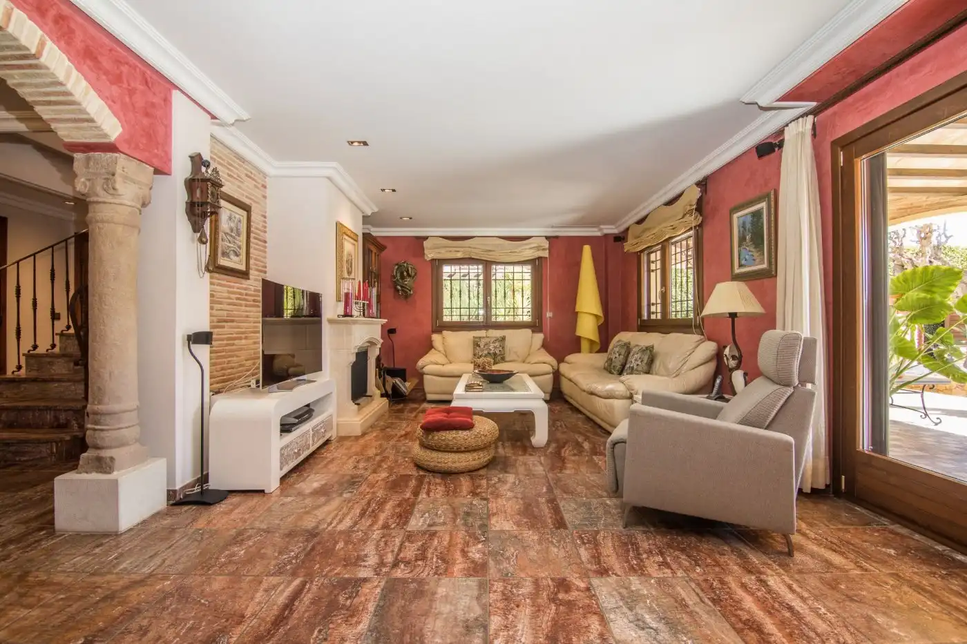 Living room of Houses for sale in Elche / Elx  with Air Conditioner, Private garden and Terrace
