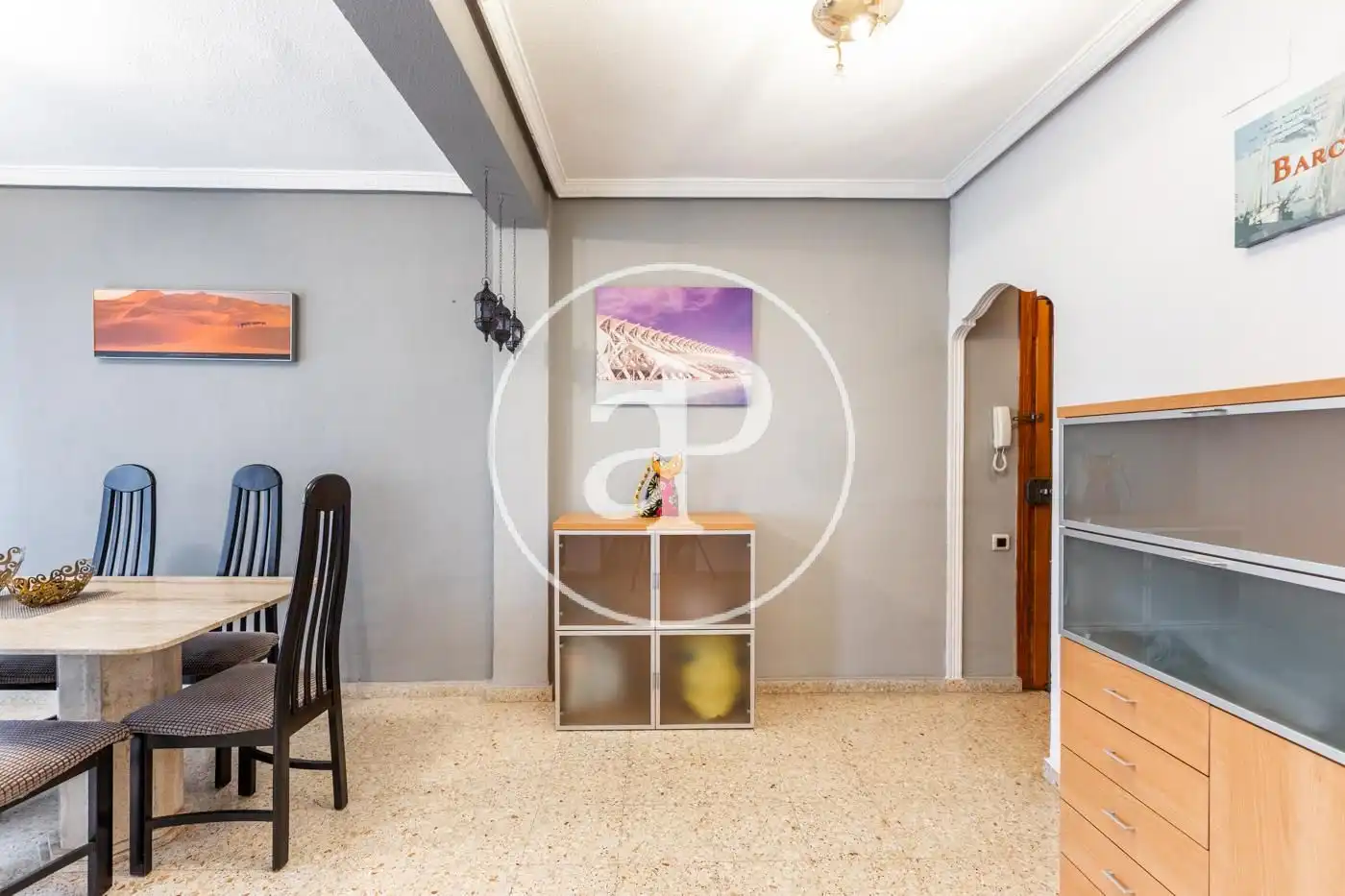 Esszimmer von Wohnung zur Miete in Valencia mit Klimaanlage, Heizung und Möbliert