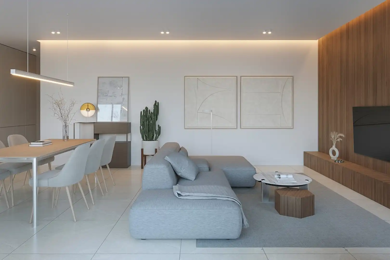 Sala de estar de Piso en venta en La Nucia con Aire acondicionado, Calefacción y Jardín privado