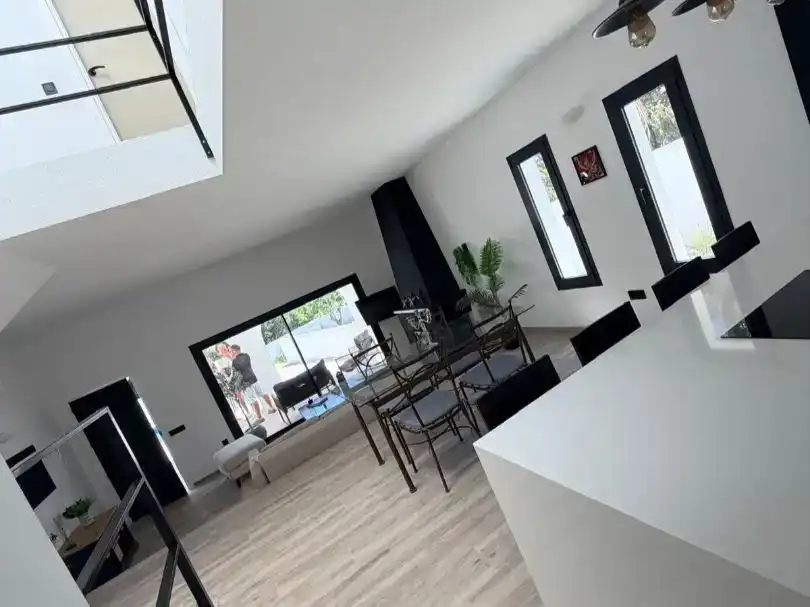 Wohnzimmer von Maisonette zum Verkauf in Mojácar mit Klimaanlage, Schwimmbad und Balkon