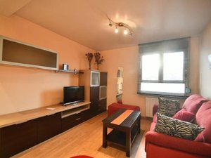 Living room of Flat to rent in Gijón   with Heating, Parquet flooring and Furnished