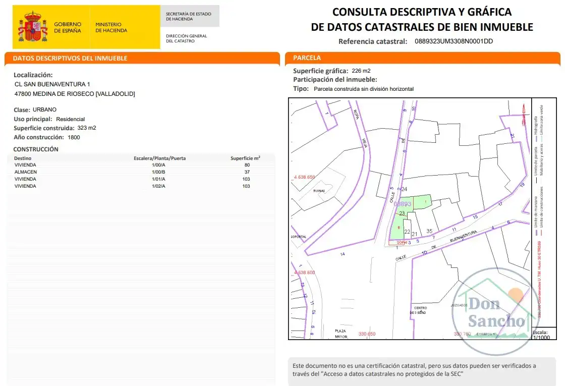 Vista exterior de Casa o xalet en venda en Medina de Rioseco amb Traster