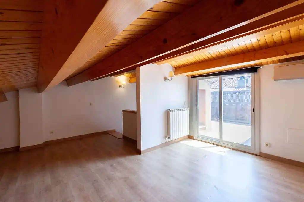 Sala de estar de Apartamento en venta en Sant Andreu de Llavaneres con Calefacción, Parquet y Terraza