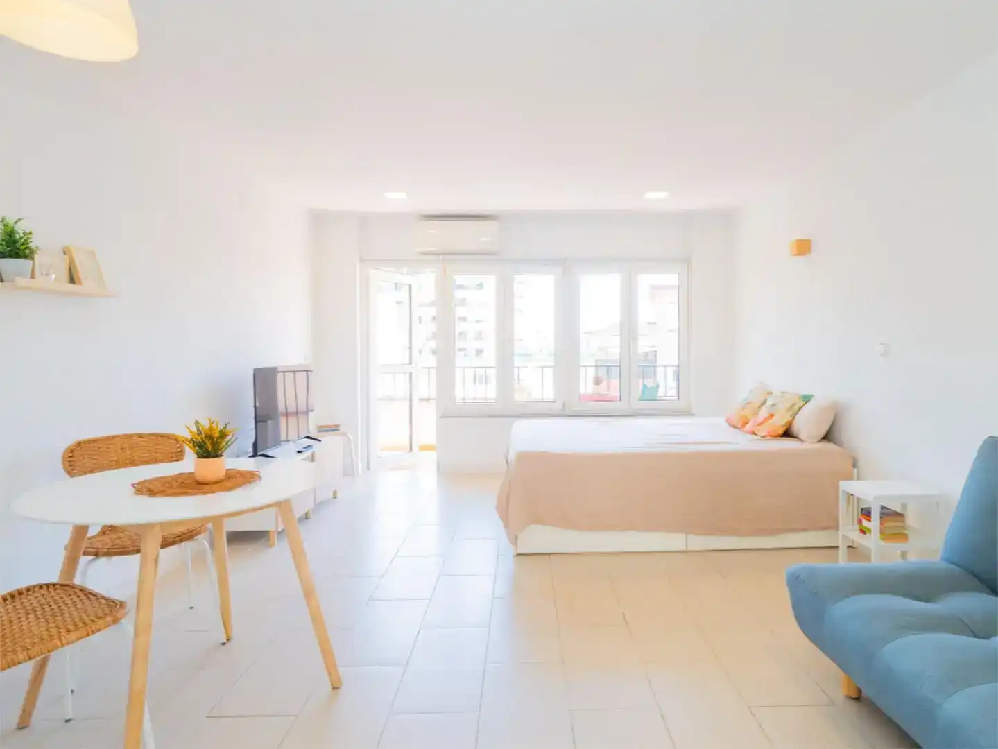 Schlafzimmer von Wohnung zur Miete in Fuengirola mit Klimaanlage, Möbliert und Balkon
