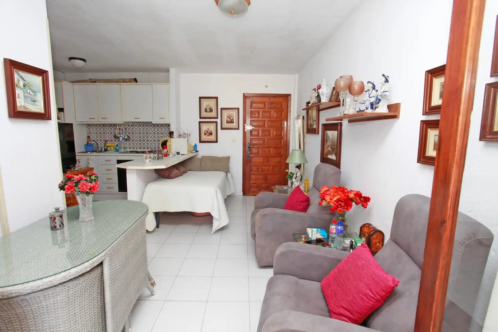 Sala de estar de Apartamento en venta en La Manga del Mar Menor con Jardín privado, Terraza y Amueblado