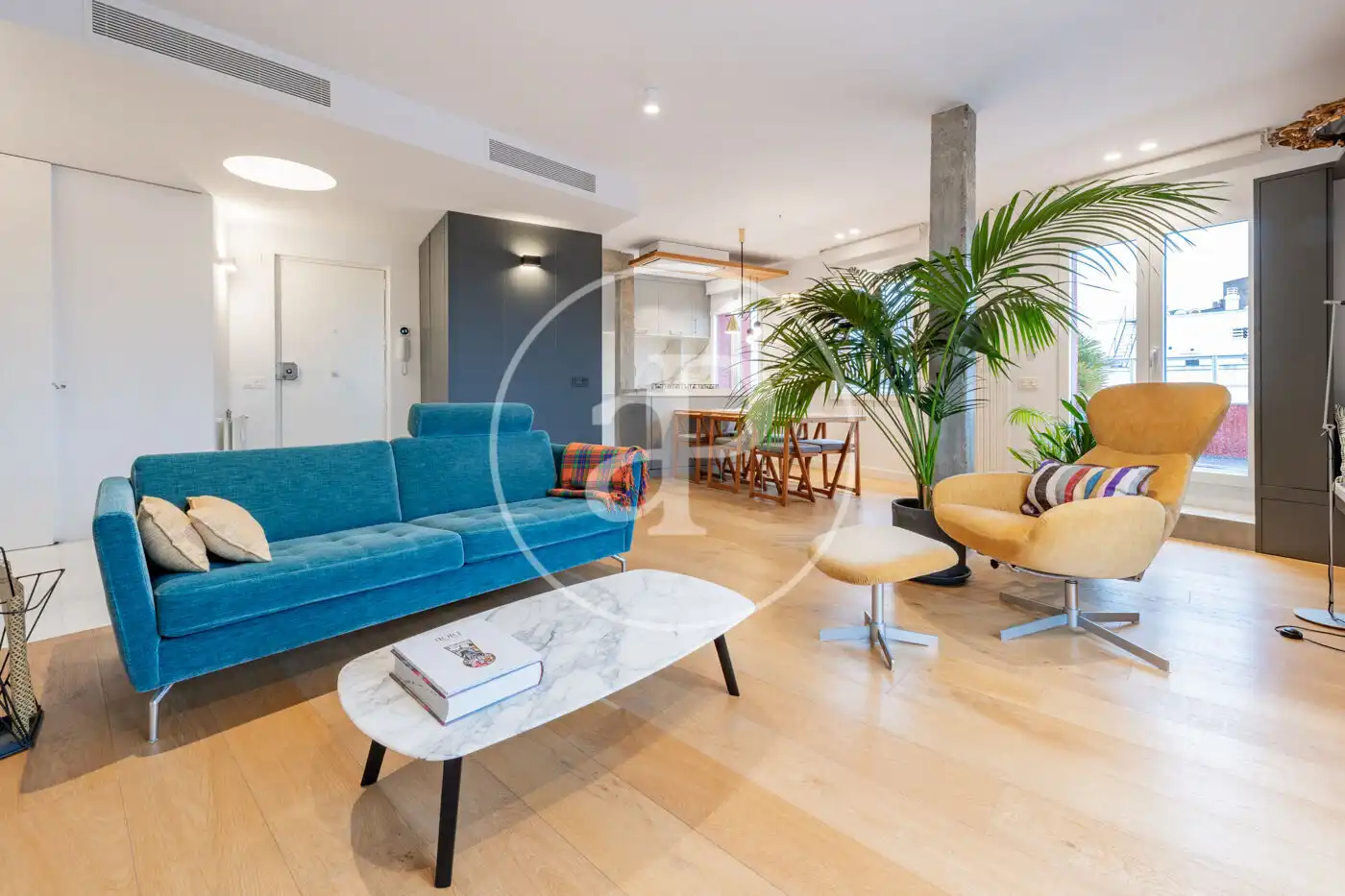 Wohnzimmer von Wohnung zum Verkauf in Madrid mit Klimaanlage, Heizung und Terrasse