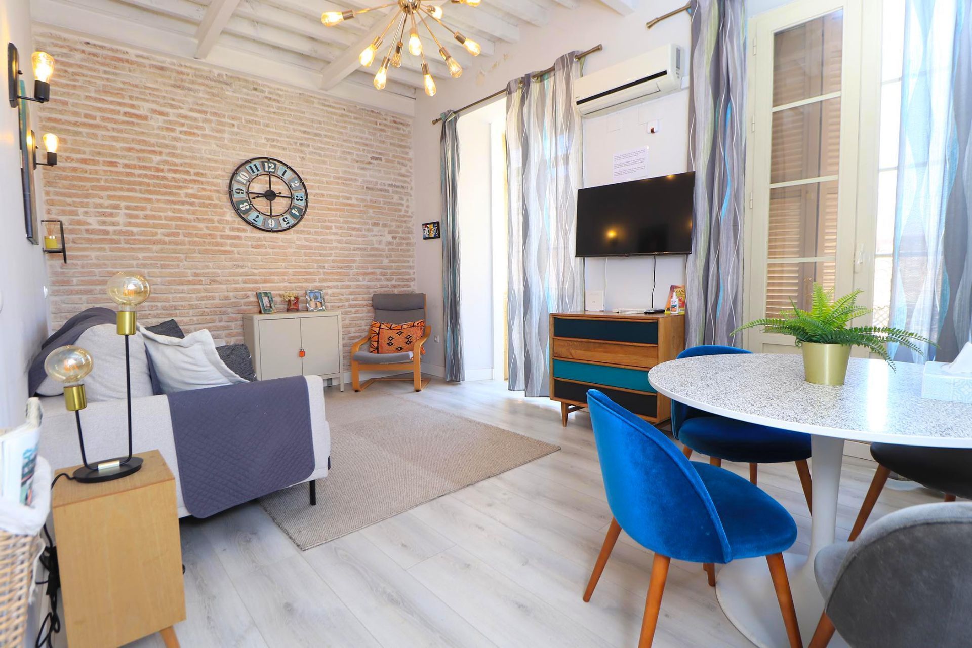 Sala d'estar de Pis en venda en Málaga Capital amb Aire condicionat i Moblat