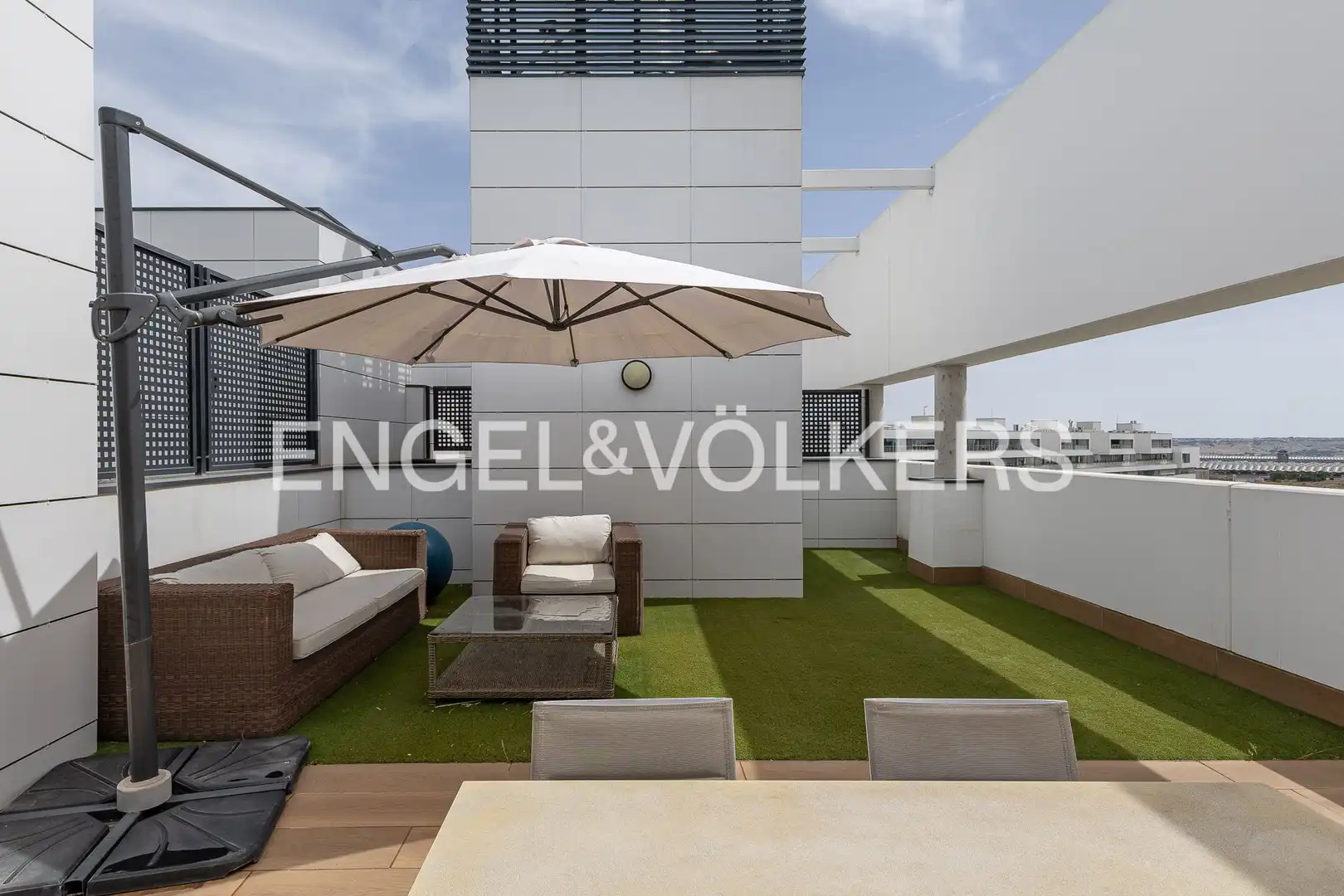 Terrace of Attic for rent in Madrid  with Air Conditioner, Heating and Private garden
