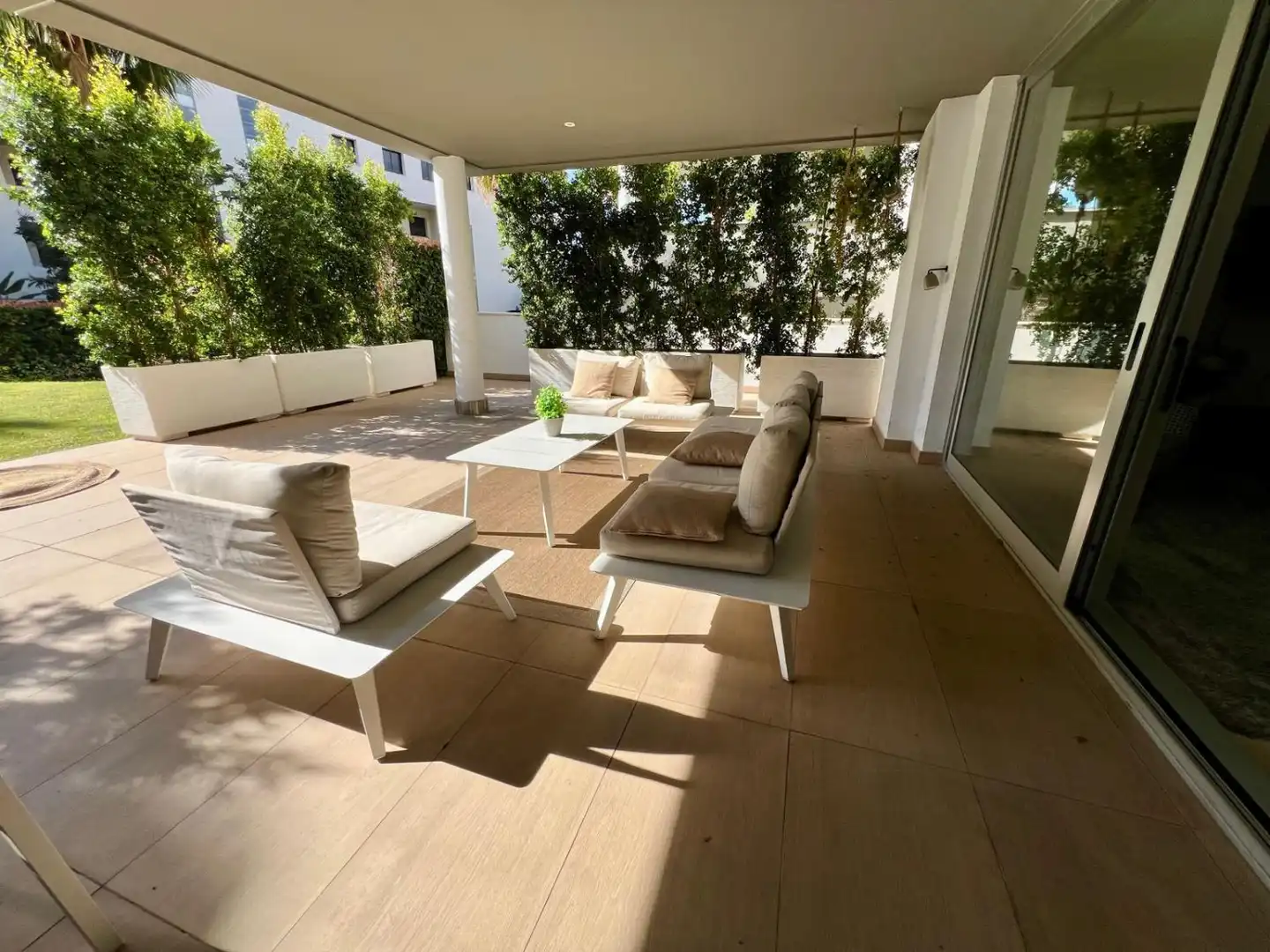 Terrace of Apartments for rent in Marbella  with Air Conditioner, Heating and Furnished