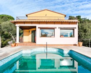Swimming pool of Country house for sale in Lloret de Mar