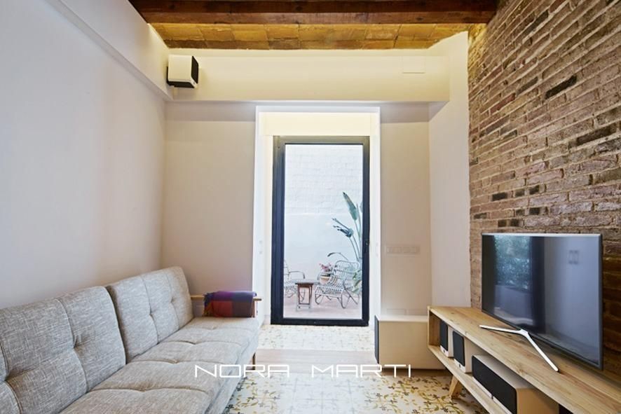 Sala d'estar de Pis en venda en  Barcelona Capital amb Aire condicionat, Calefacció i Terrassa