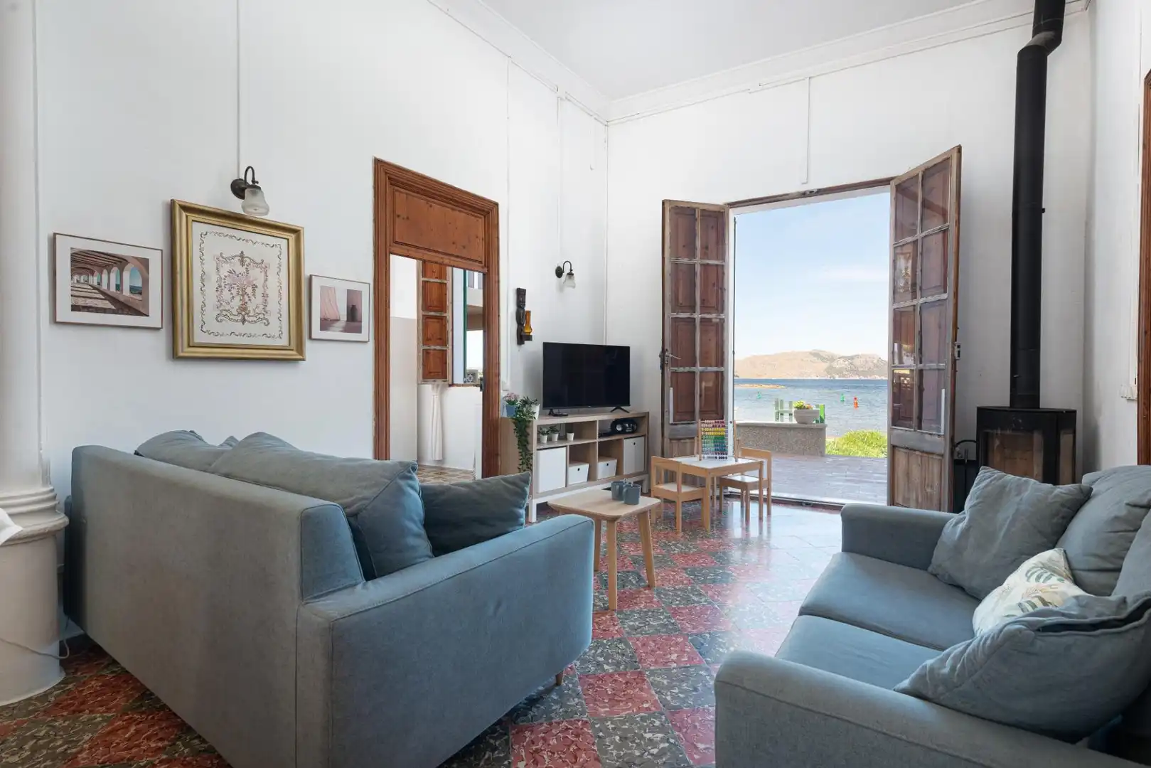 Sala d'estar de Casa o xalet de lloguer en Alcúdia amb Aire condicionat, Terrassa i Moblat
