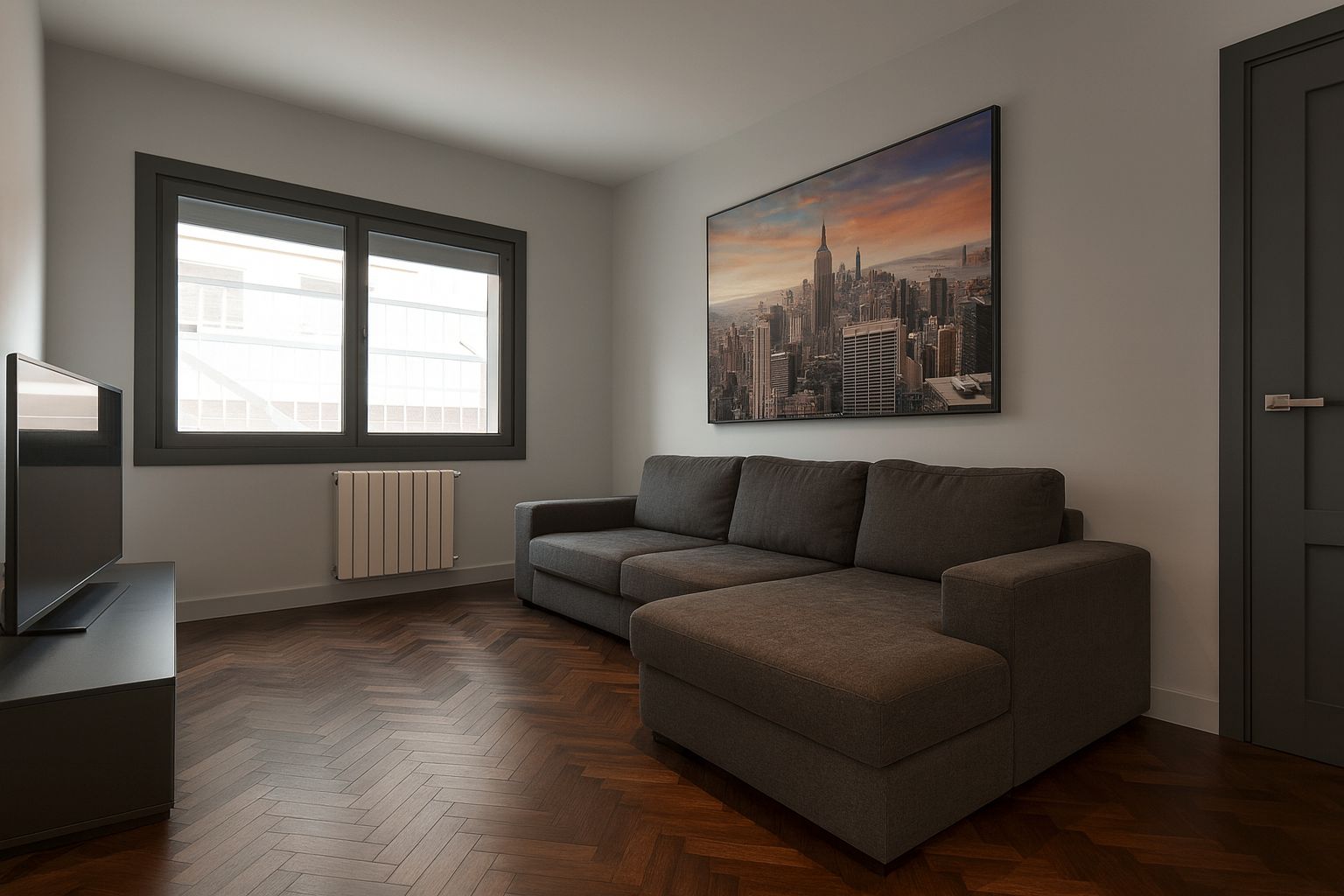 Sala d'estar de Pis en venda en  Barcelona Capital amb Calefacció i Parquet