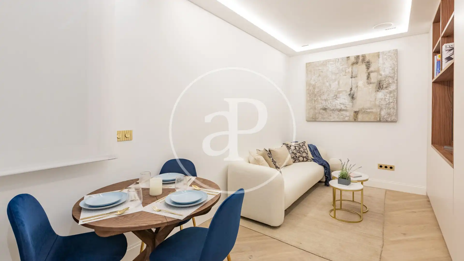 Living room of Flat for sale in  Madrid Capital  with Air Conditioner, Heating and Furnished