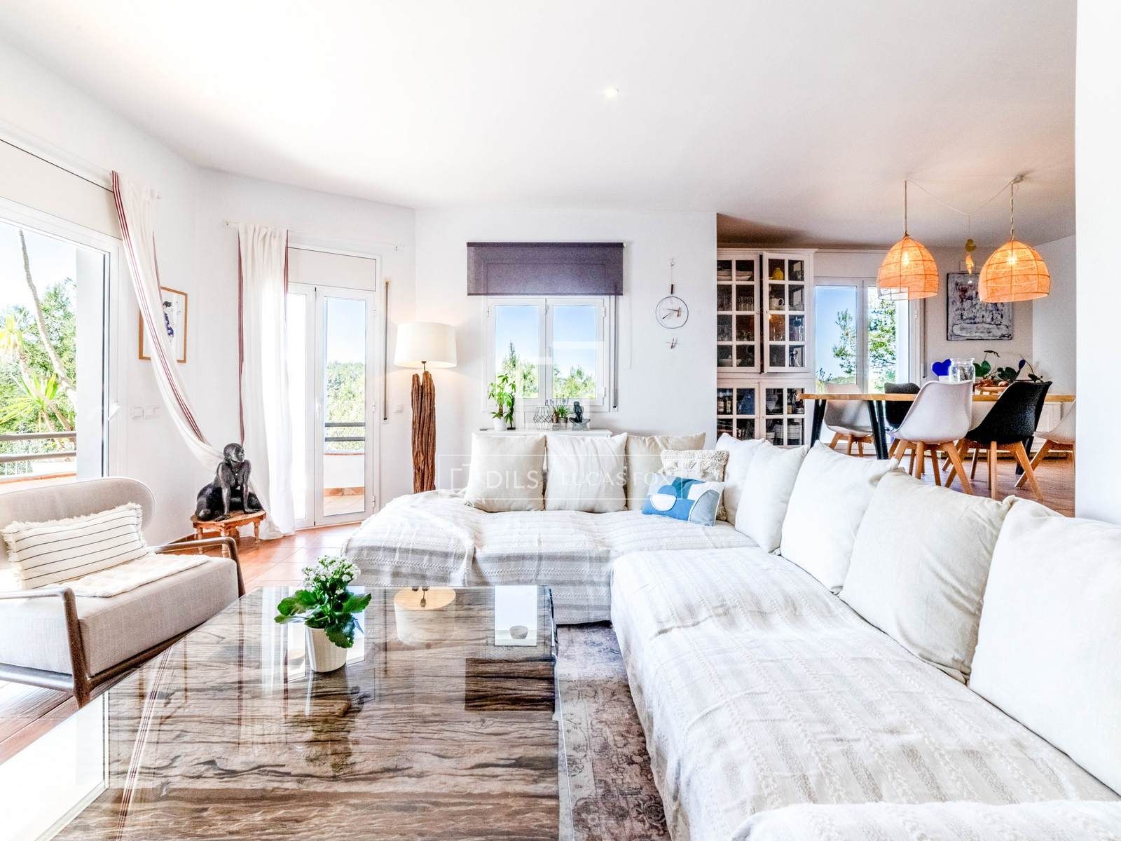 Living room of Houses for sale in Sant Pere de Ribes  with Air Conditioner, Private garden and Terrace