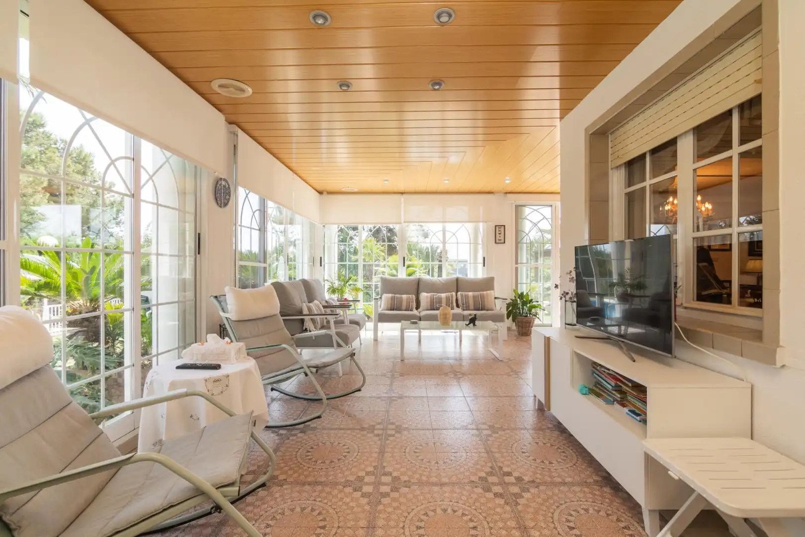Sala de estar de Casa o chalet en venta en Elche / Elx con Jardín privado, Terraza y Piscina