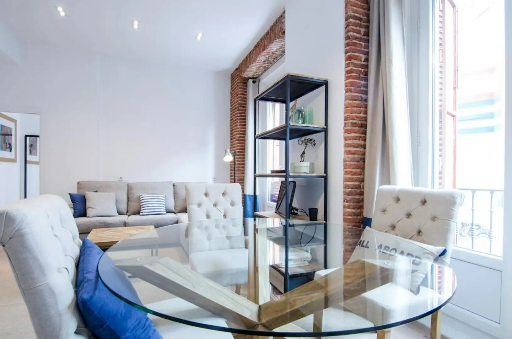 Wohnzimmer von Wohnung zur Miete in Madrid mit Klimaanlage, Heizung und Waschmaschine