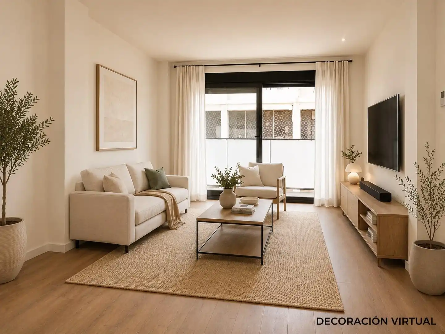 Sala d'estar de Pis en venda en L'Hospitalet de Llobregat amb Calefacció, Jardí privat i Parquet