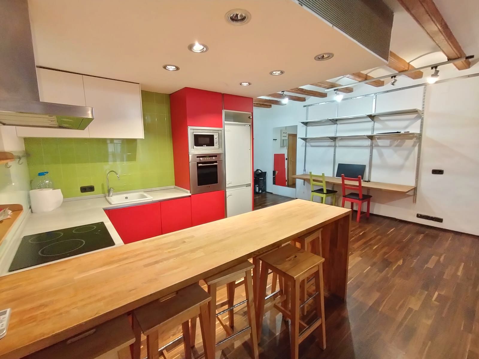 Kitchen of Flat for sale in  Barcelona Capital  with Air Conditioner, Furnished and Balcony