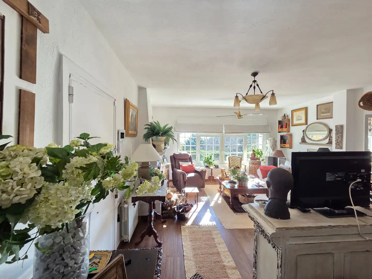 Sala de estar de Casa o chalet en venta en Santa María de la Alameda con Calefacción, Jardín privado y Amueblado