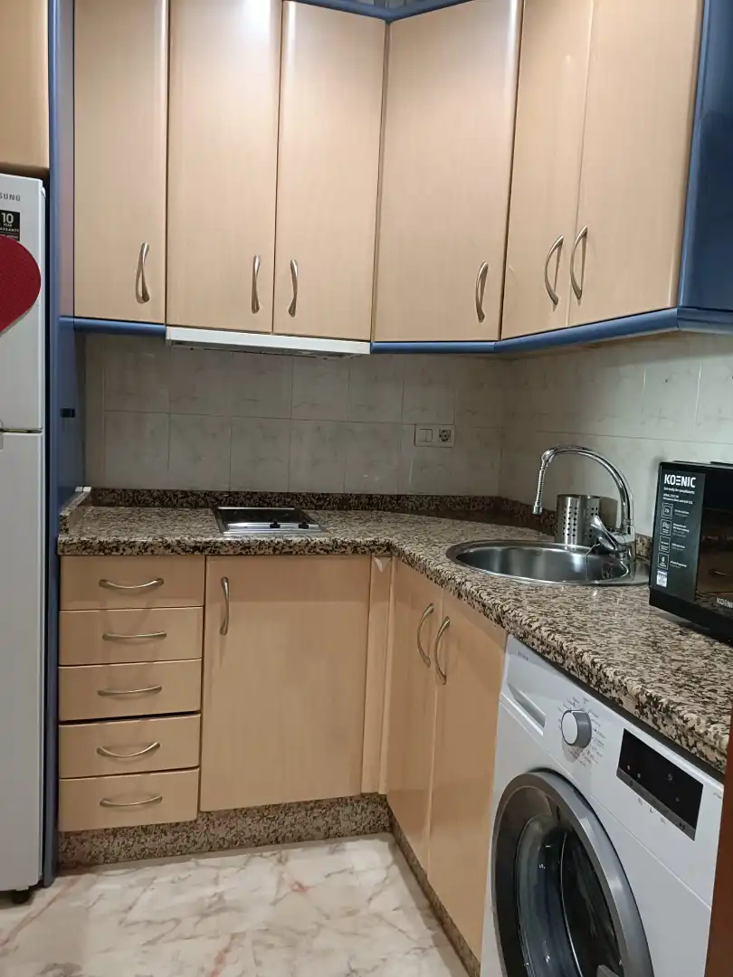 Cocina de Apartamento de alquiler en Sevilla con Aire acondicionado, Calefacción y Jardín privado