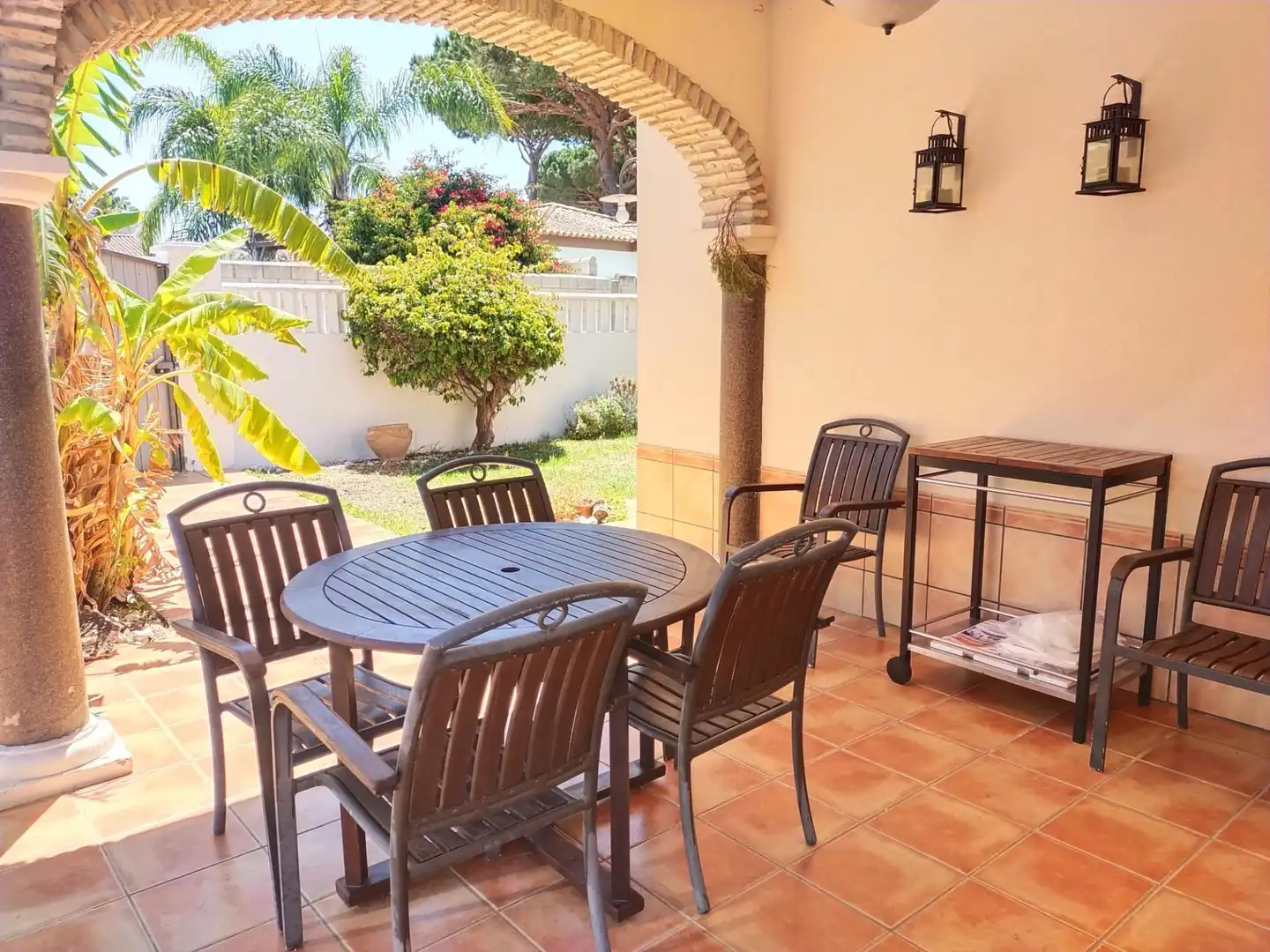 Terrassa de Casa o xalet en venda en Chiclana de la Frontera amb Aire condicionat, Jardí privat i Piscina