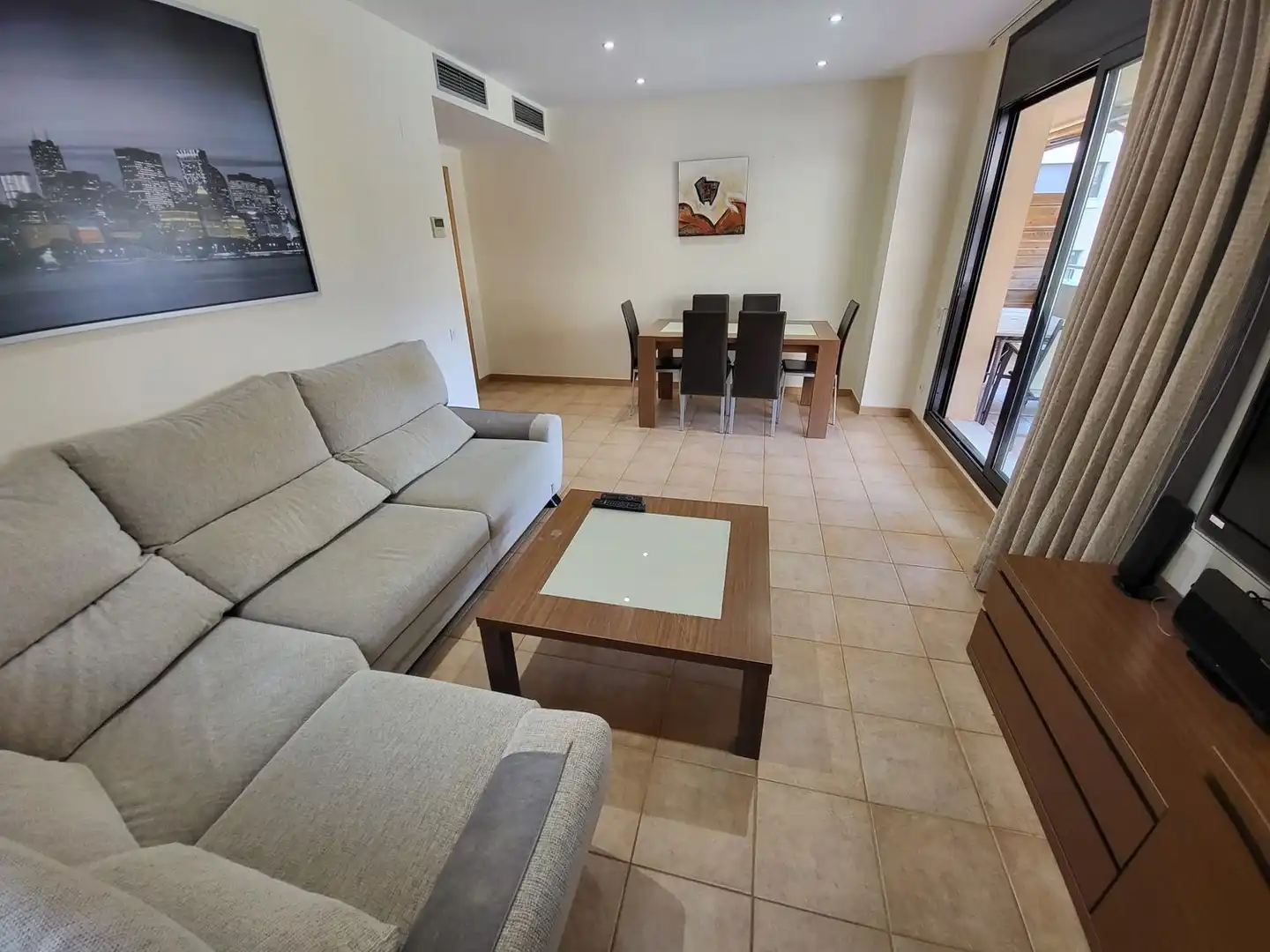 Sala de estar de Piso en venta en Lloret de Mar con Aire acondicionado, Jardín privado y Terraza