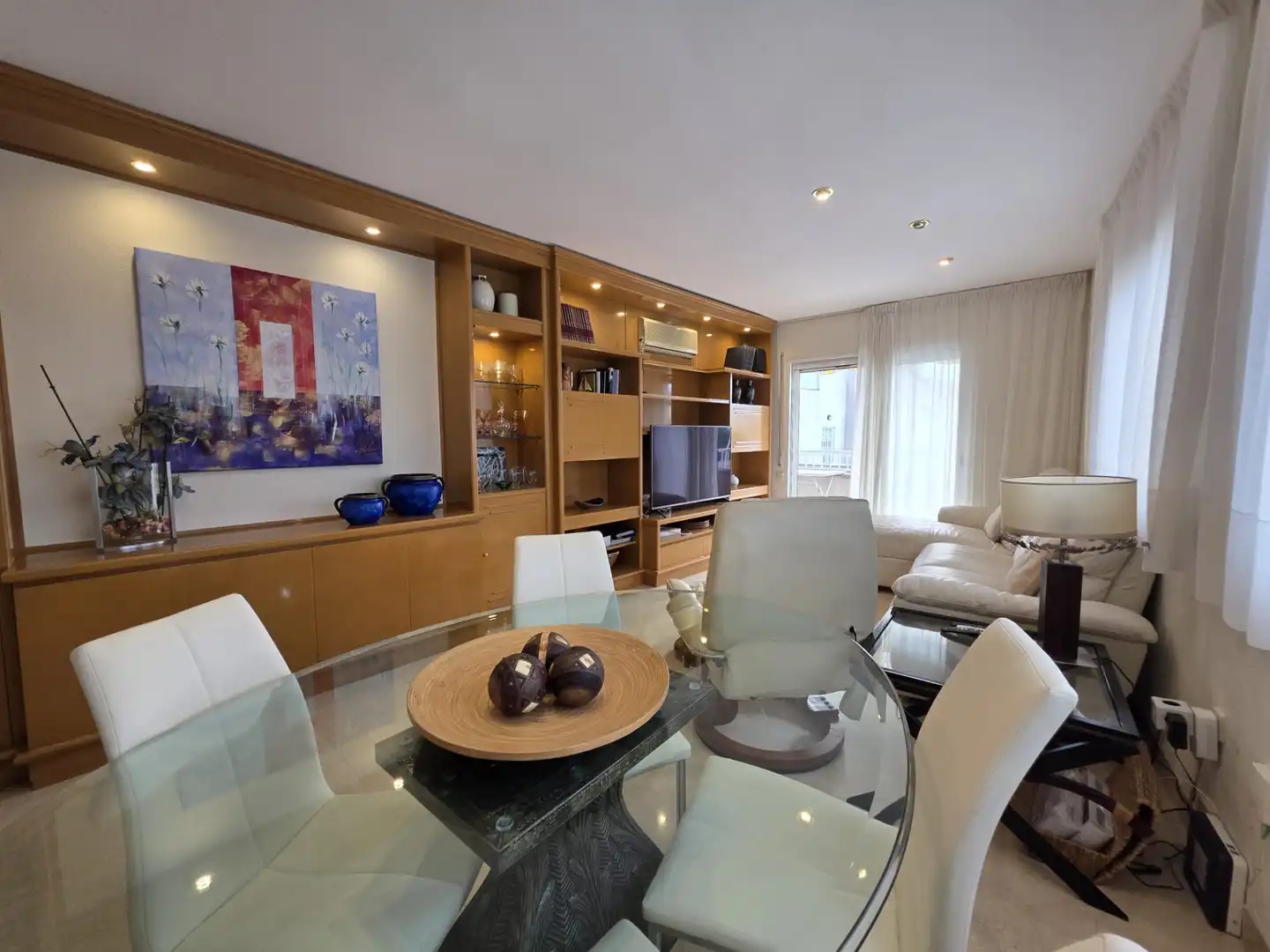 Sala d'estar de Pis en venda en La Ràpita amb Aire condicionat, Terrassa i Moblat