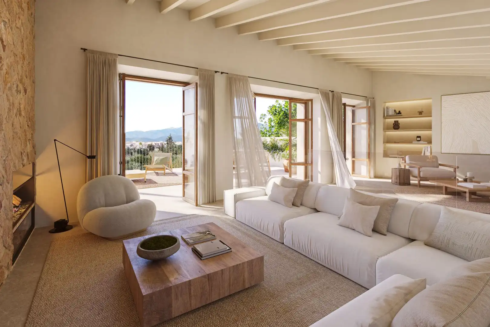 Sala de estar de Casa adosada en venta en Santa María del Camí con Terraza