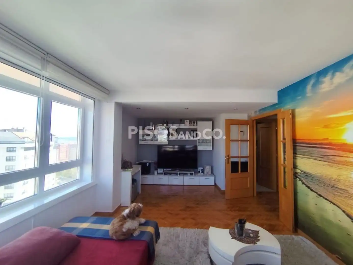 Living room of Flat for sale in A Coruña Capital   with Heating, Terrace and Storage room