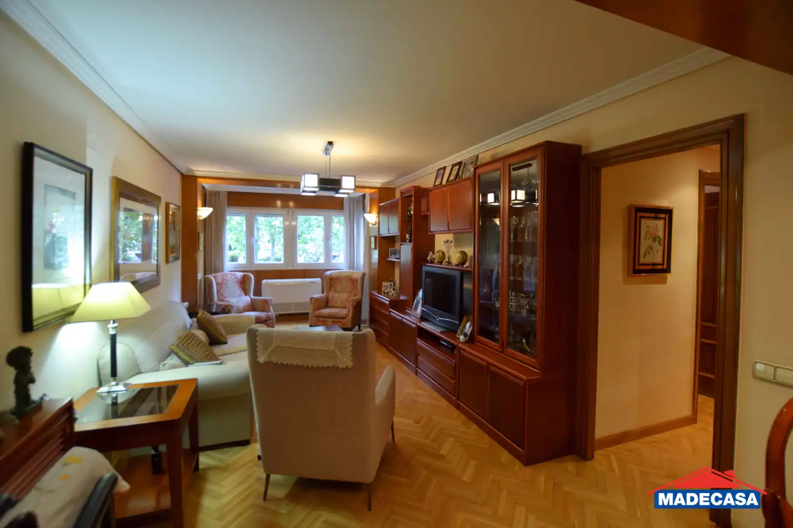 Sala de estar de Piso en venta en  Madrid Capital con Aire acondicionado, Calefacción y Parquet