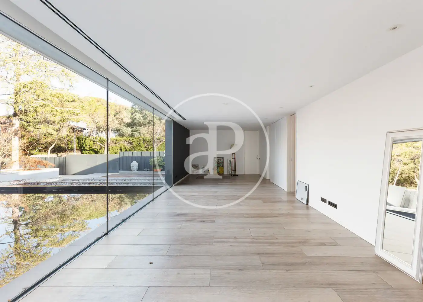 Living room of Houses for sale in Sant Cugat del Vallès  with Air Conditioner, Heating and Private garden