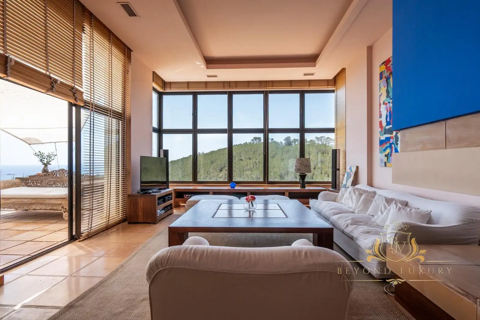 Living room of Houses for sale in Eivissa  with Air Conditioner, Private garden and Terrace